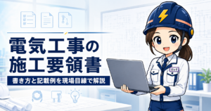 電気工事の施工要領書とは？書き方と記載例を現場目線で解説