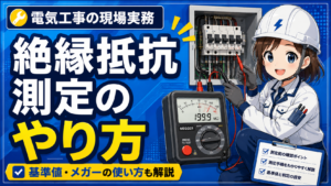 絶縁抵抗測定のやり方｜基準値・メガーの使い方・絶縁不良の探し方を解説