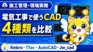 電気工事で使うCADを比較！Rebro・Tfas・AutoCAD・Jw_cadの違いとおすすめ