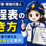 【初心者向け】工程表の書き方｜電気工事で使える作成手順と記載例