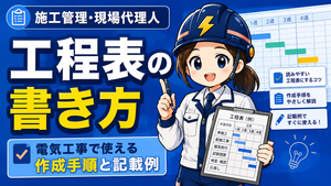 【初心者向け】工程表の書き方｜電気工事で使える作成手順と記載例