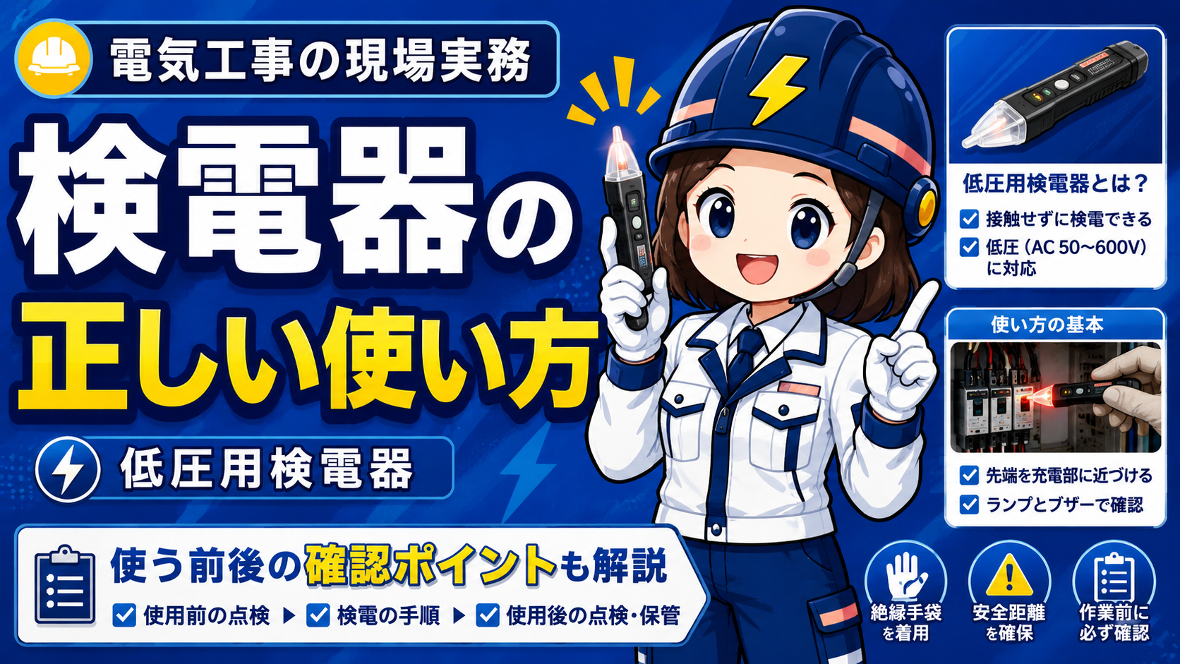 検電器の使用方法と注意点